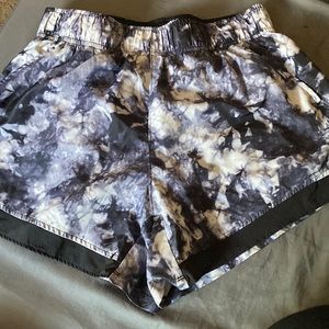 Womens Athletic Shorts Black and White Small